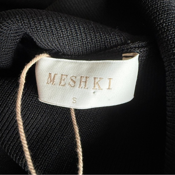 Meshki Louisa High Neck Knit Black Maxi Dress Backless Small - Picture 11 of 15